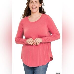 New! Plus Size Women's Rose Long Sleeve Top
Sizes 1X 2X 3X